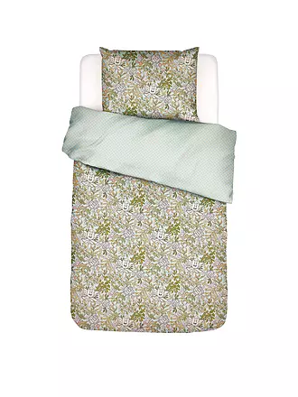 ESSENZA | Linge de lit en satin 70x90cm / 140x200cm Ophelia Sahara Sun | hellgrün